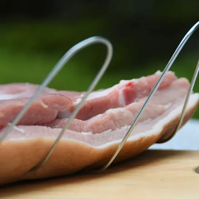 Hovedbilde Hengekroker 5 stk rustfrie til tørkehus og røykeri