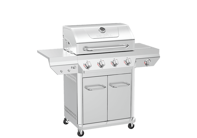 Nexgrill Deluxe 4-Burner Gas Grill with Searing Zone | Stainless Steel