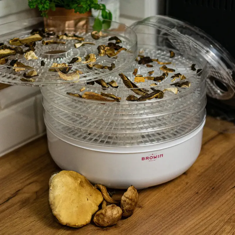 Browin dehydrator 13,5 L, 5 brett, hvit