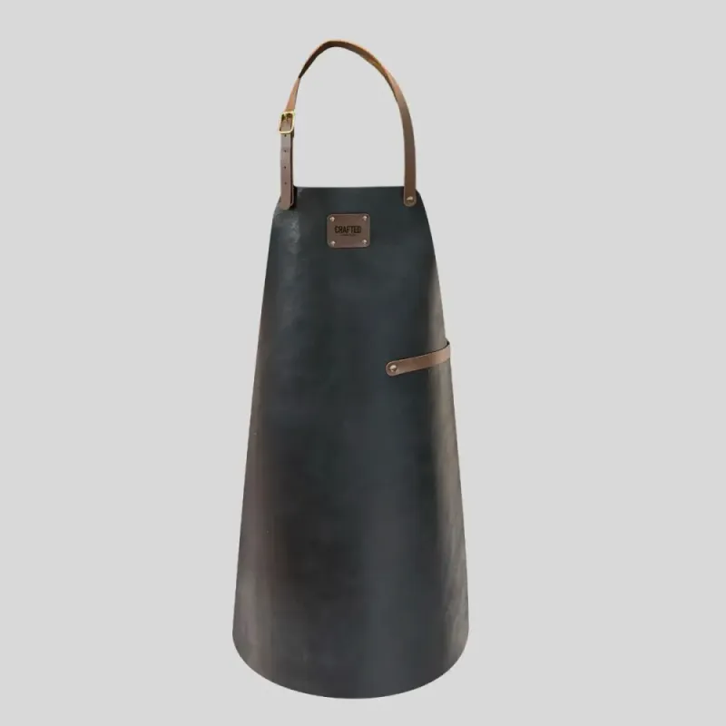 Rustic Leather Apron Black