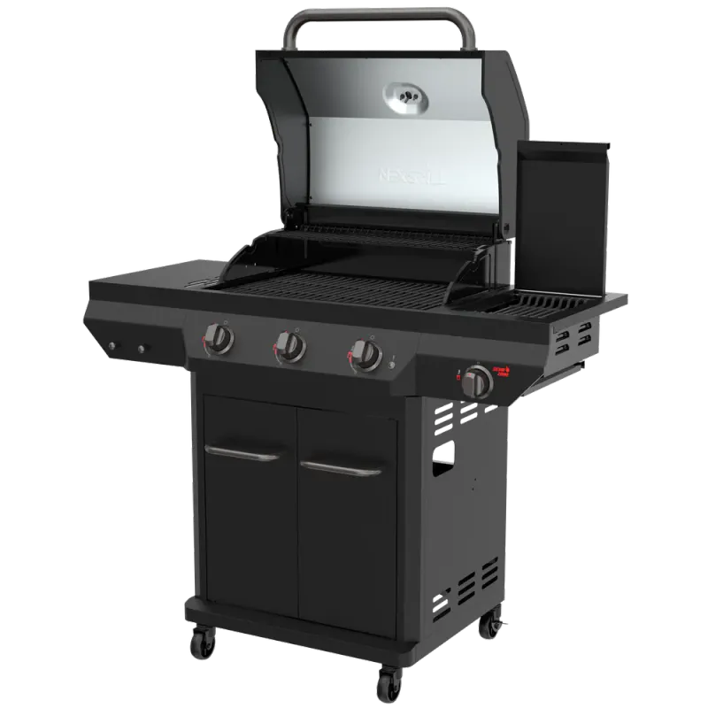 Nexgrill Deluxe 3-Brenner Gassgrill Med Searing-Sone | Sort