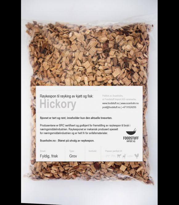 Hovedbilde FUMY Røykespon, Røykflis av Hickory, 3Liter. Grov ...