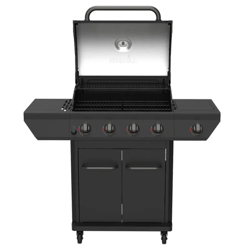 Nexgrill Embermax Gas & Coal 4-Burner Hybrid Grill | Black