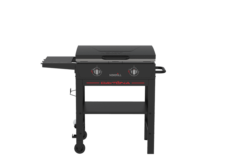 Nexgrill 2-Brenner Plancha Gassgrill Med Vogn | Sort