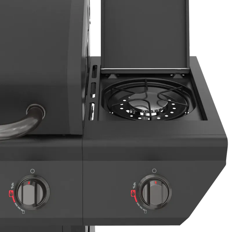 Nexgrill Embermax Gas & Coal 4-Burner Hybrid Grill | Black