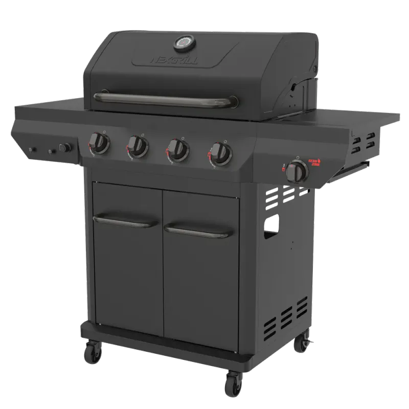 Nexgrill Deluxe 4-Burner Gas Grill with Searing Zone | Black